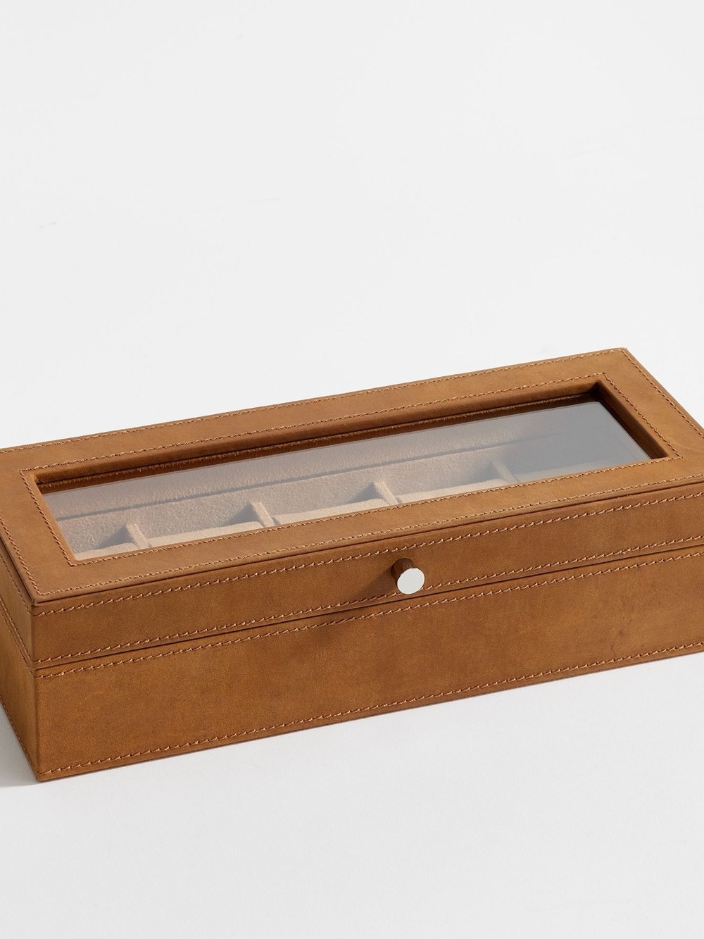 Pottery Barn Leather Watch Display Case in Brown